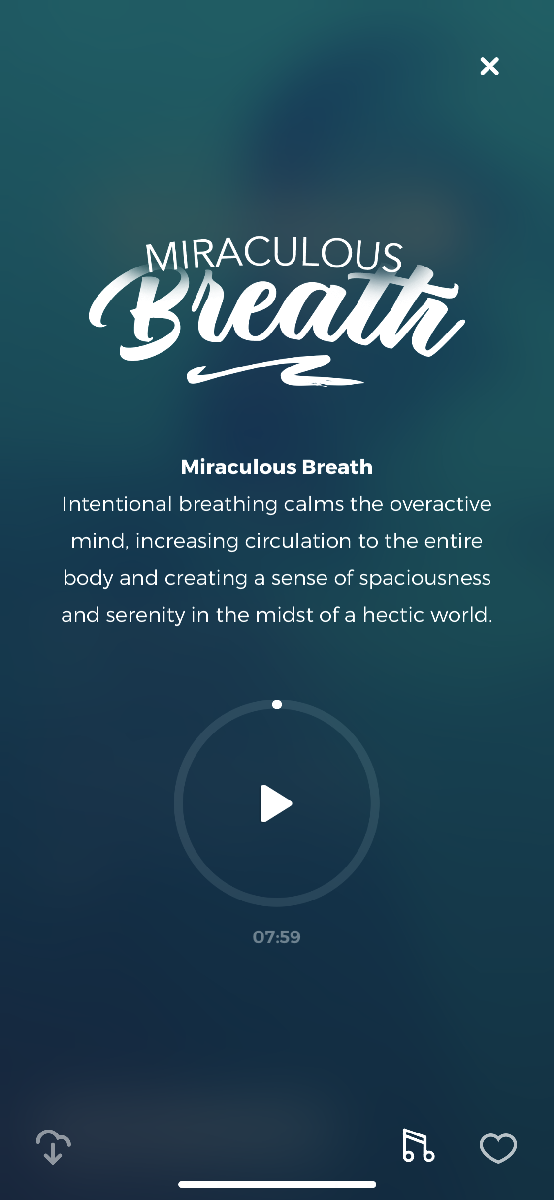 miraculous breath guided meditation on zen app